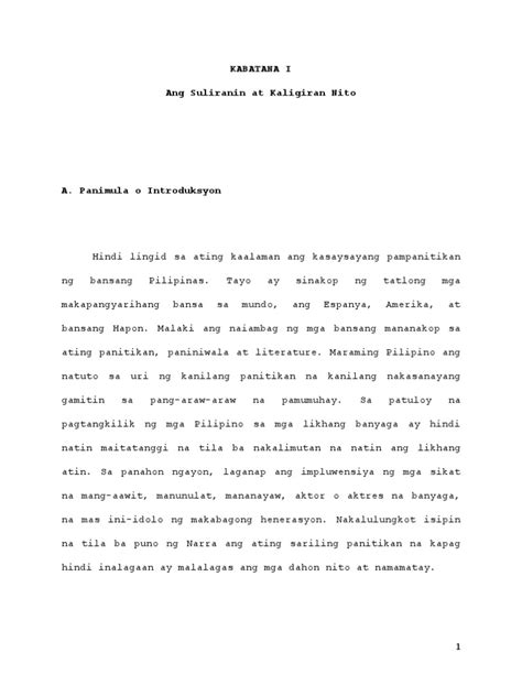 Pamanahong Papel (Thesis in Filipino 2A).